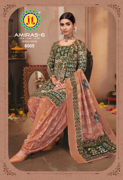 Jt Amiras 6 Designer Daily Wear Wholesale Dress Material Collection